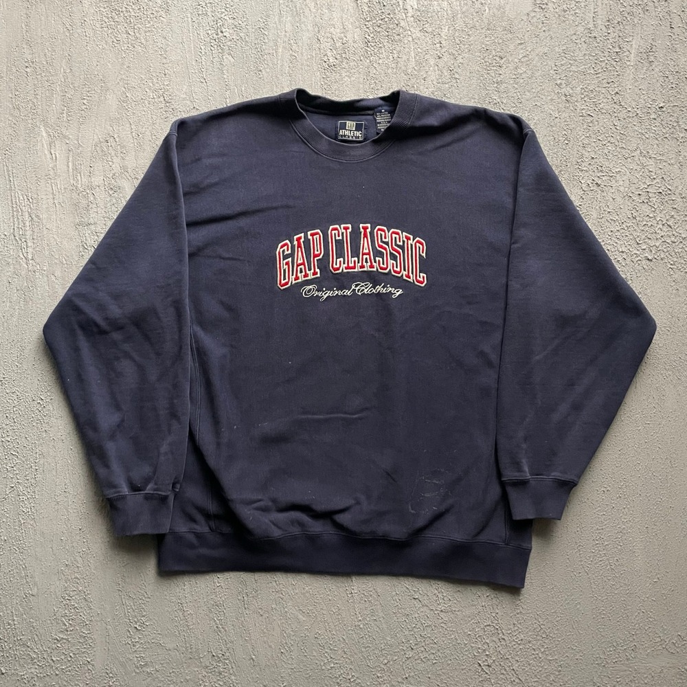 Vintage Gap Classic Crewneck Sweatshirt Mens Medium Navy 90s